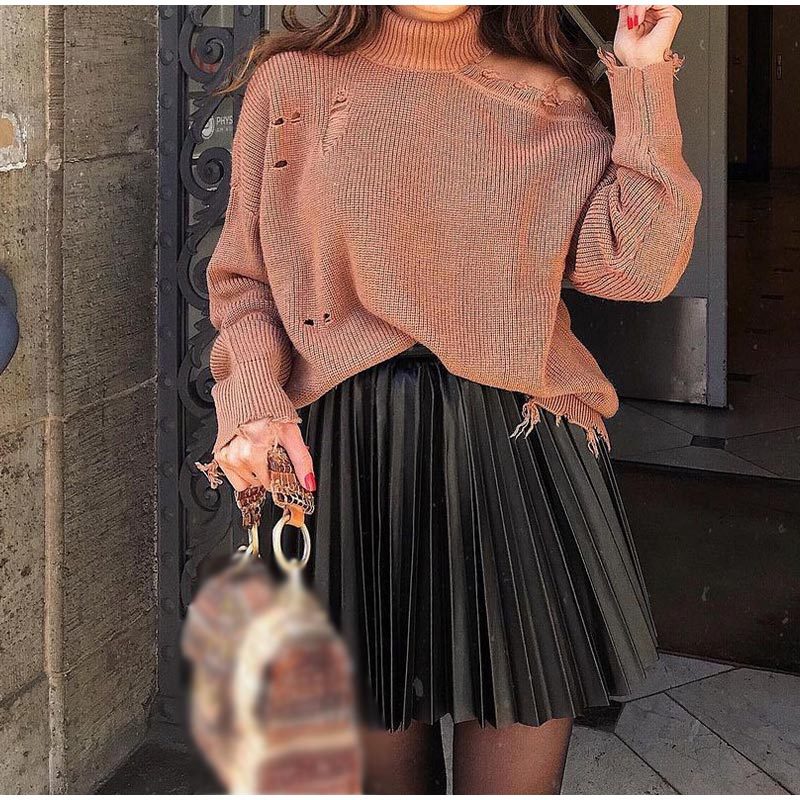 Amy Fashion - Chic High Waisted  A-line Mini Fashion Skirt