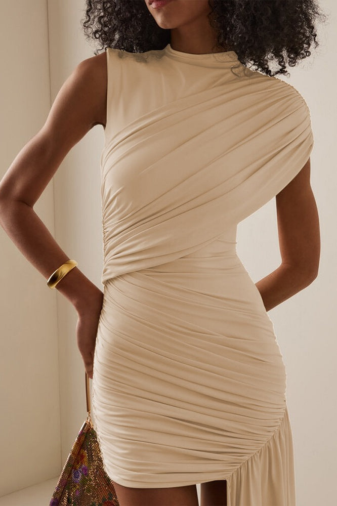 Fitted Ruffle Detail Work Dress