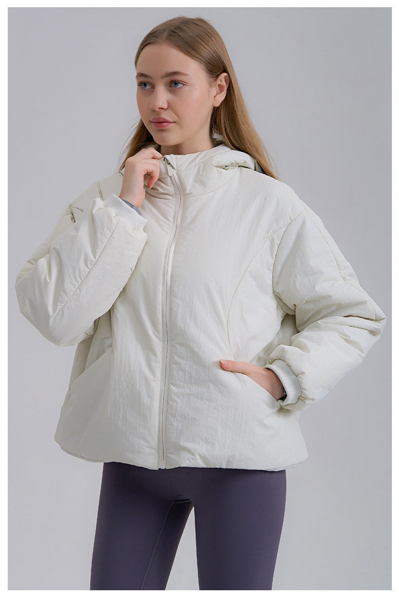 Chaqueta acolchada corta de ajuste holgado