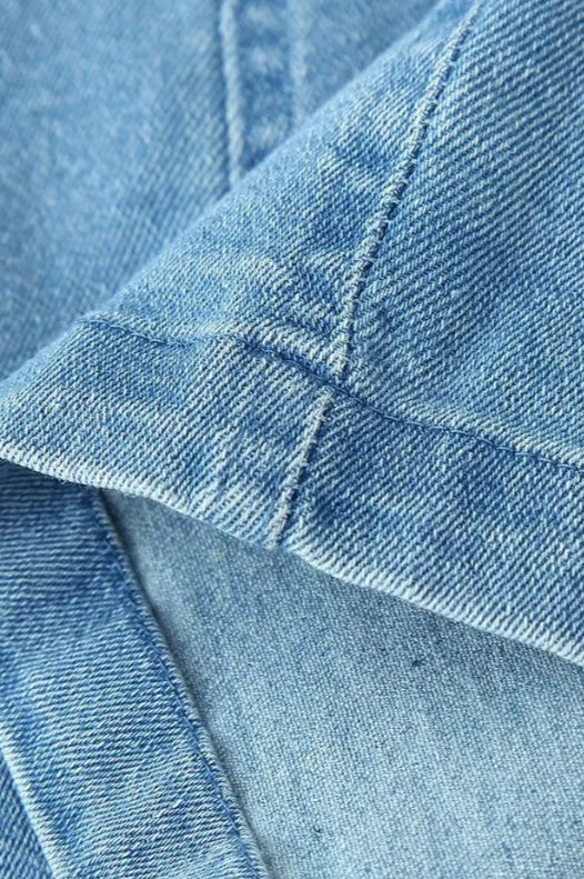Slim Fit Button-Up Denim Dress