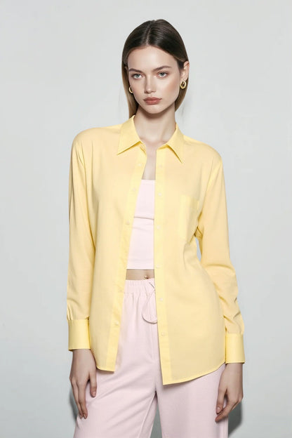 Linen Slim Fit Casual Blouse