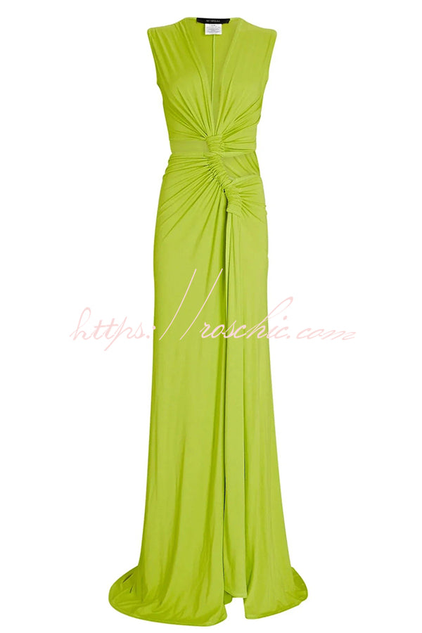 She¡¯s A Winner Jersey Triple Loop Cutout Stretch Maxi Dress