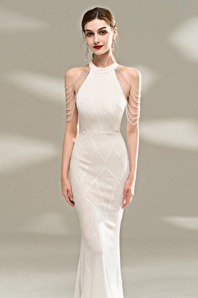 Vestido largo elegante ajustado de gala