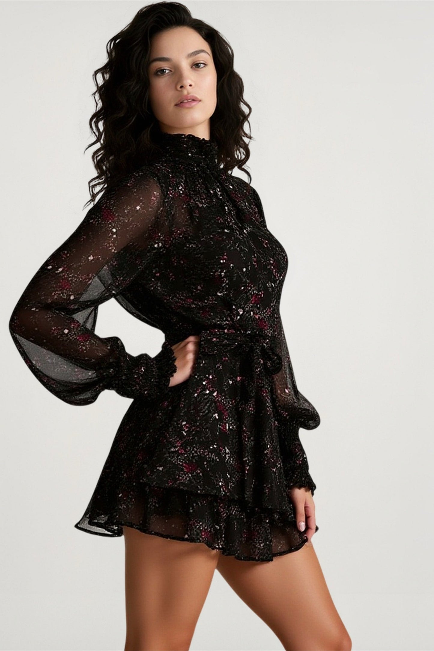 DressBetty - Spring Vintage Perspective Floral Print Dress