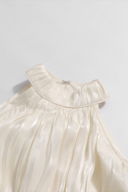 Off Shoulder Long Sleeve Reception Dress