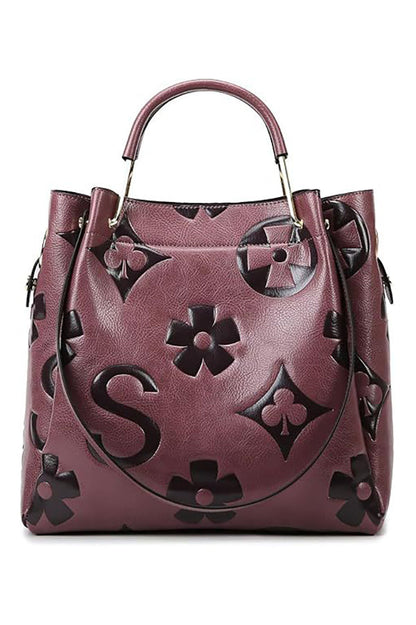 Stylish and Casual Large-capacity Embossed Shoulder Bag