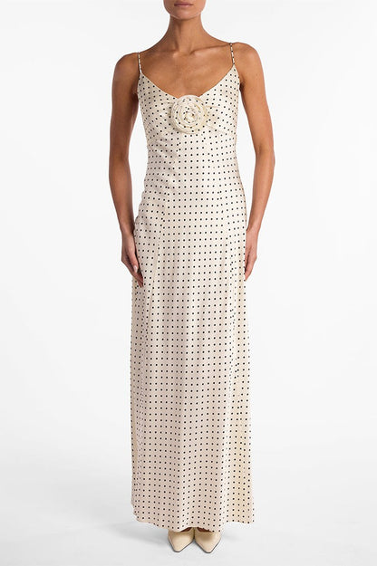 Print Low Back Slip Dress