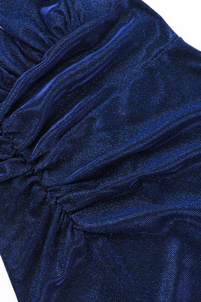 Shimmer Halter Drawstring Birthday Dress
