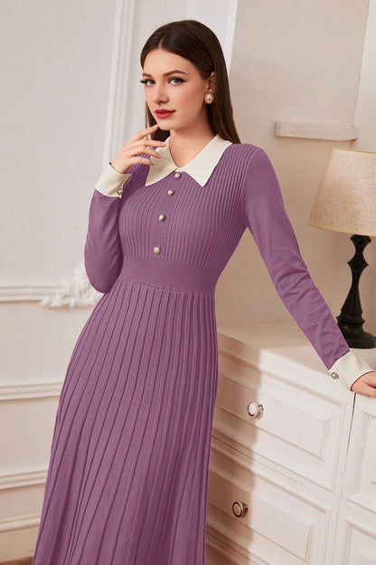 Vestido de punto A-line vintage