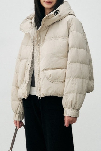 Chaqueta acolchada corta de corte relajado