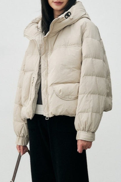 Chaqueta acolchada corta de corte relajado