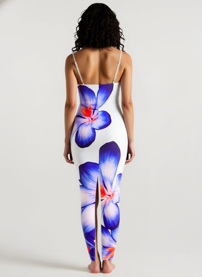 Floral Print Cami Slim Vacation Dress