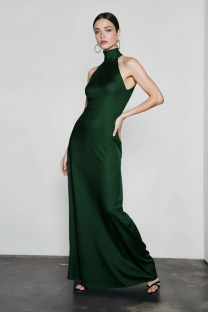 Halter Neck Backless Mermaid Prom Dress