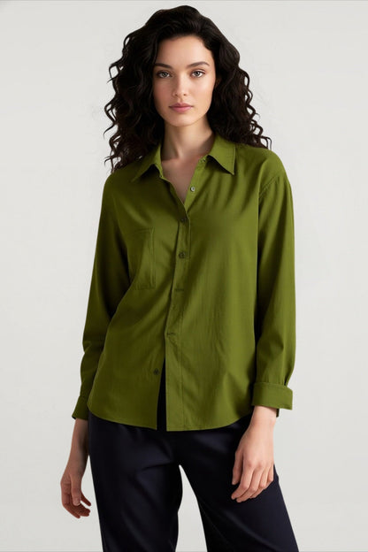Linen Minimalist Layering Blouse