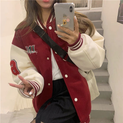 DressBetty - Hiphop Varsity Bomber Cyber Y2k Jacket