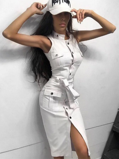 DressBetty - New  Women Bandage Button Dress