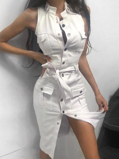 DressBetty - New  Women Bandage Button Dress