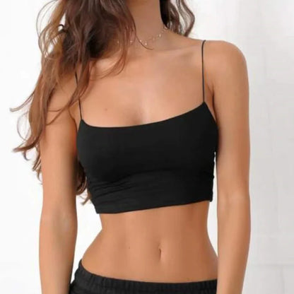 DressBetty - 2024  Elastic Cotton Camisole Sleeveless Tank Top
