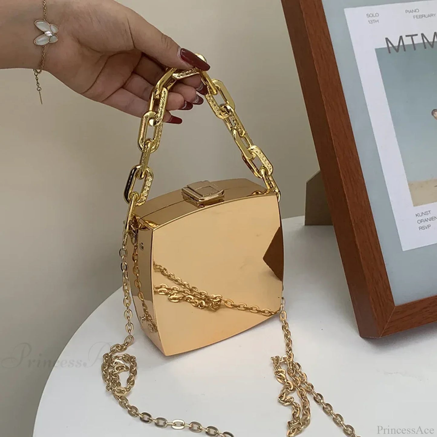 2022 Trend Designer PVC Box Clutch Bag