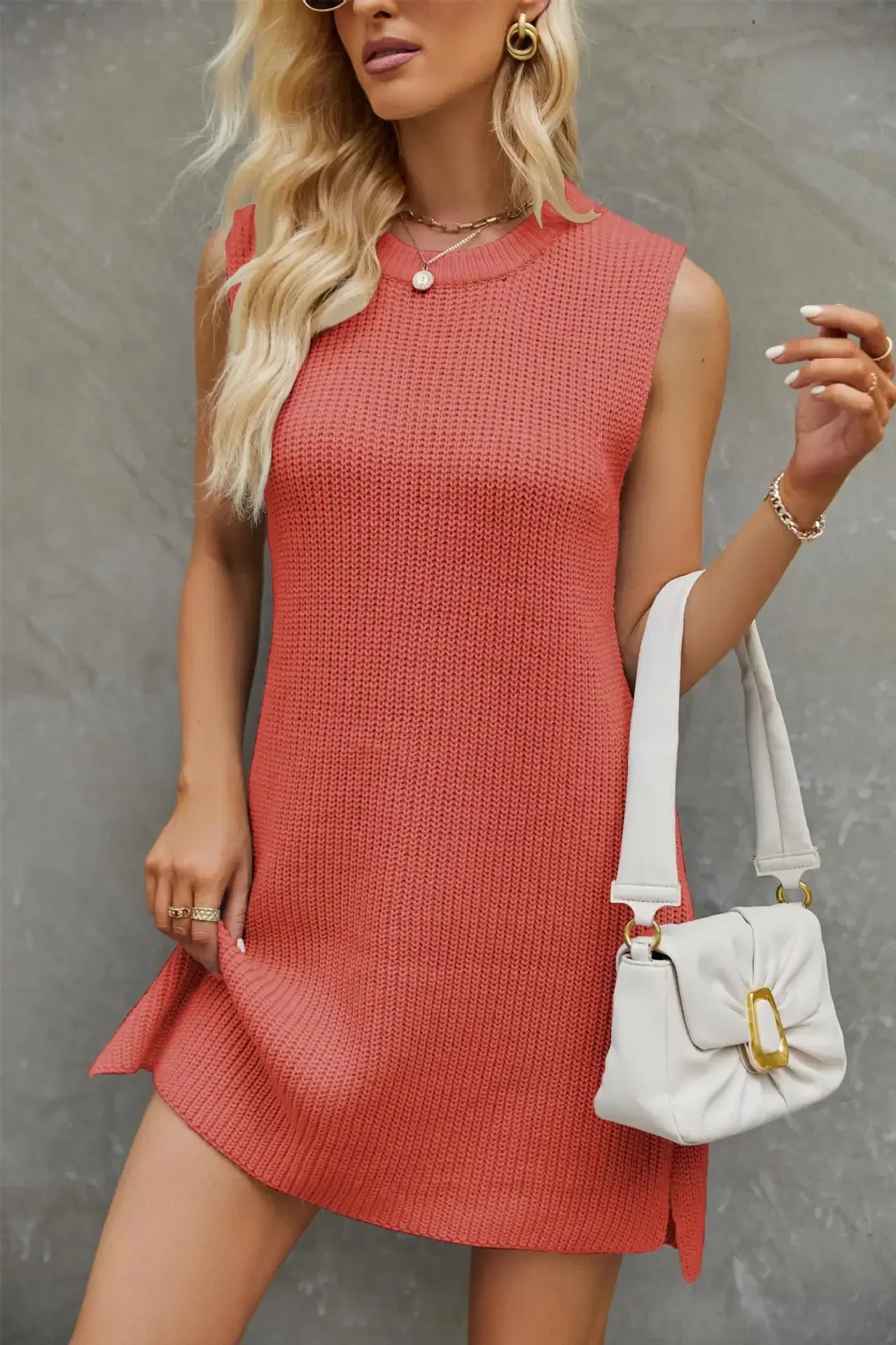 Solid Sleeveless  Fashion Elegant Spring Midi Dresses