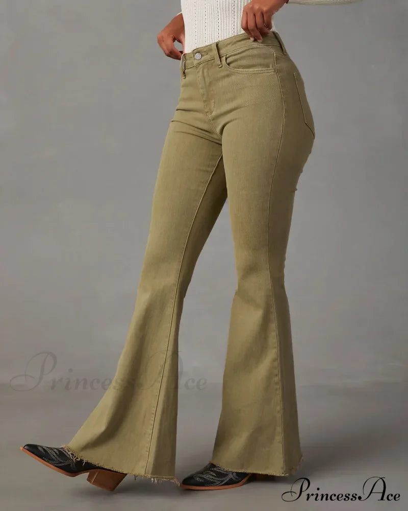 Fashion Flare Women Streetwear 90s Vintage Wide Leg Denim Pantalones Mujer Pantalon Femme Camel Clothes Jean