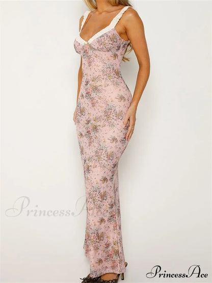 Women Sleeveless V-neck Backless Floral Print Patchwork Summer Cocktail Party Female Vestidos