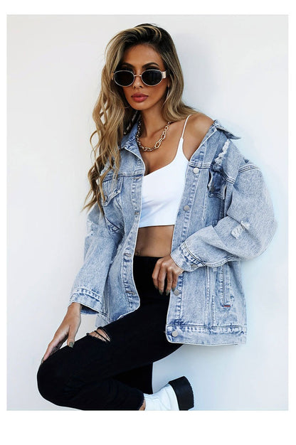 Chaqueta vaquera desgastada