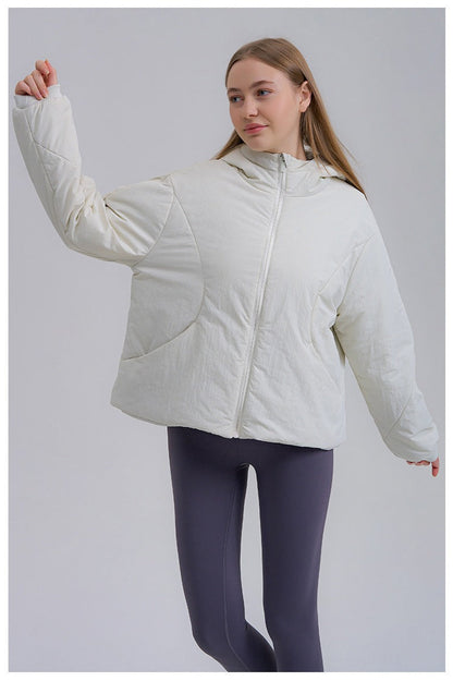 Chaqueta acolchada corta de ajuste holgado