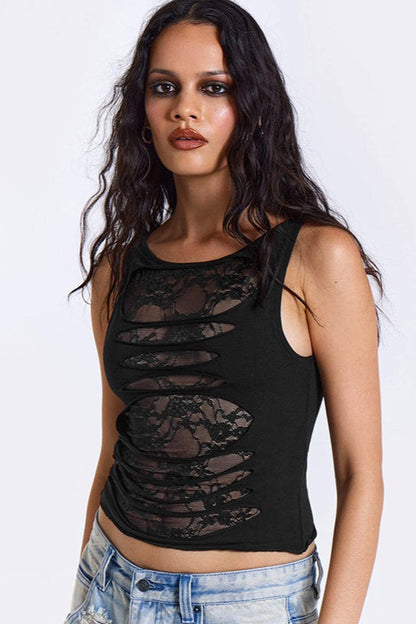 Crew Neck Bodycon Tank Top