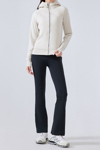 Leggings de yoga acampanados de cintura alta con forro polar