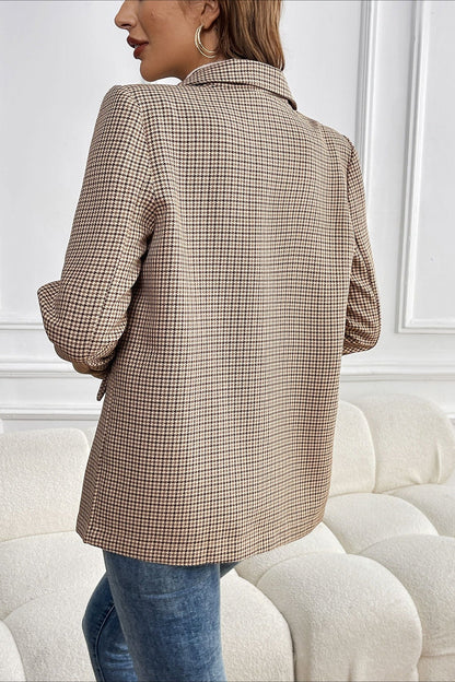 Blazer elegante e informal de pata de gallo vintage