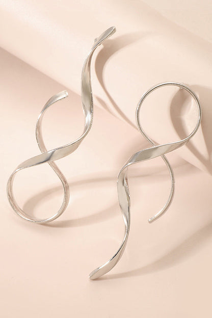 Simple Geometric Wrap Asymmetrical Earrings