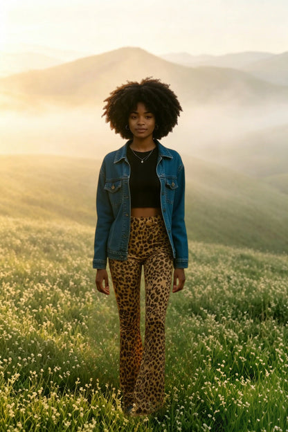 Leopard Print Flare Pant