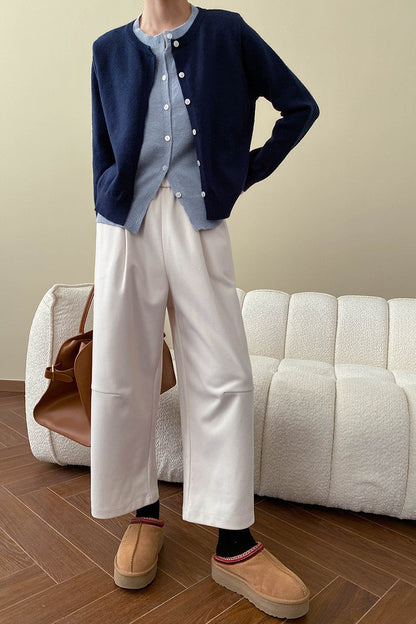 Contrast Panel Layering Cardigan