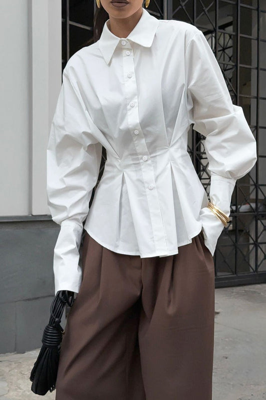 Luxe Tailored Collared Blouse