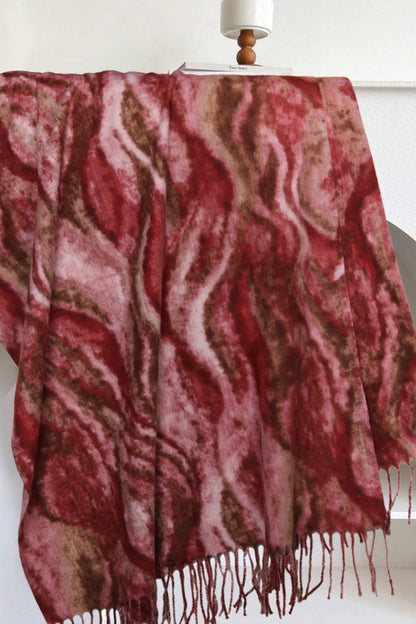 Pañuelo de mezcla acrílica con estampado de ondas