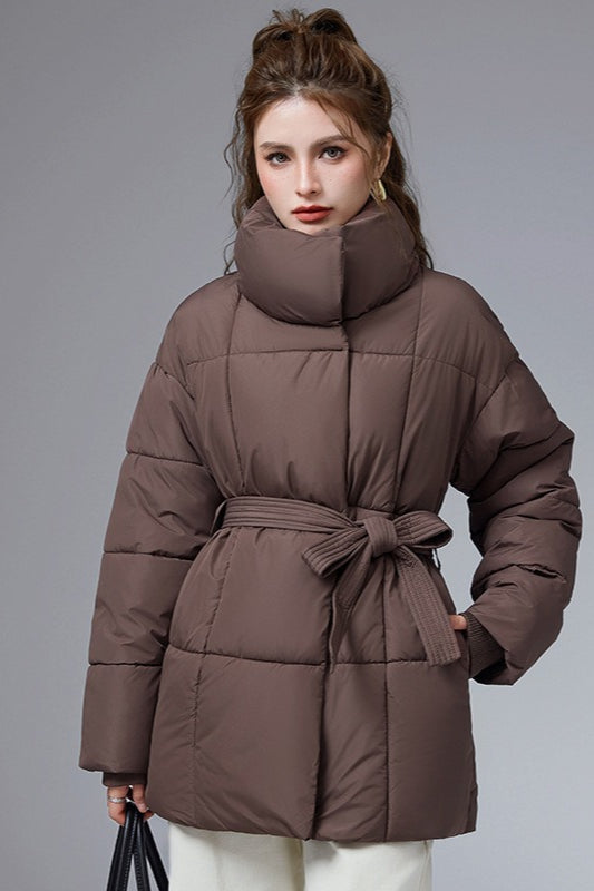 Chaqueta acolchada corta de algodón, cálida e informal