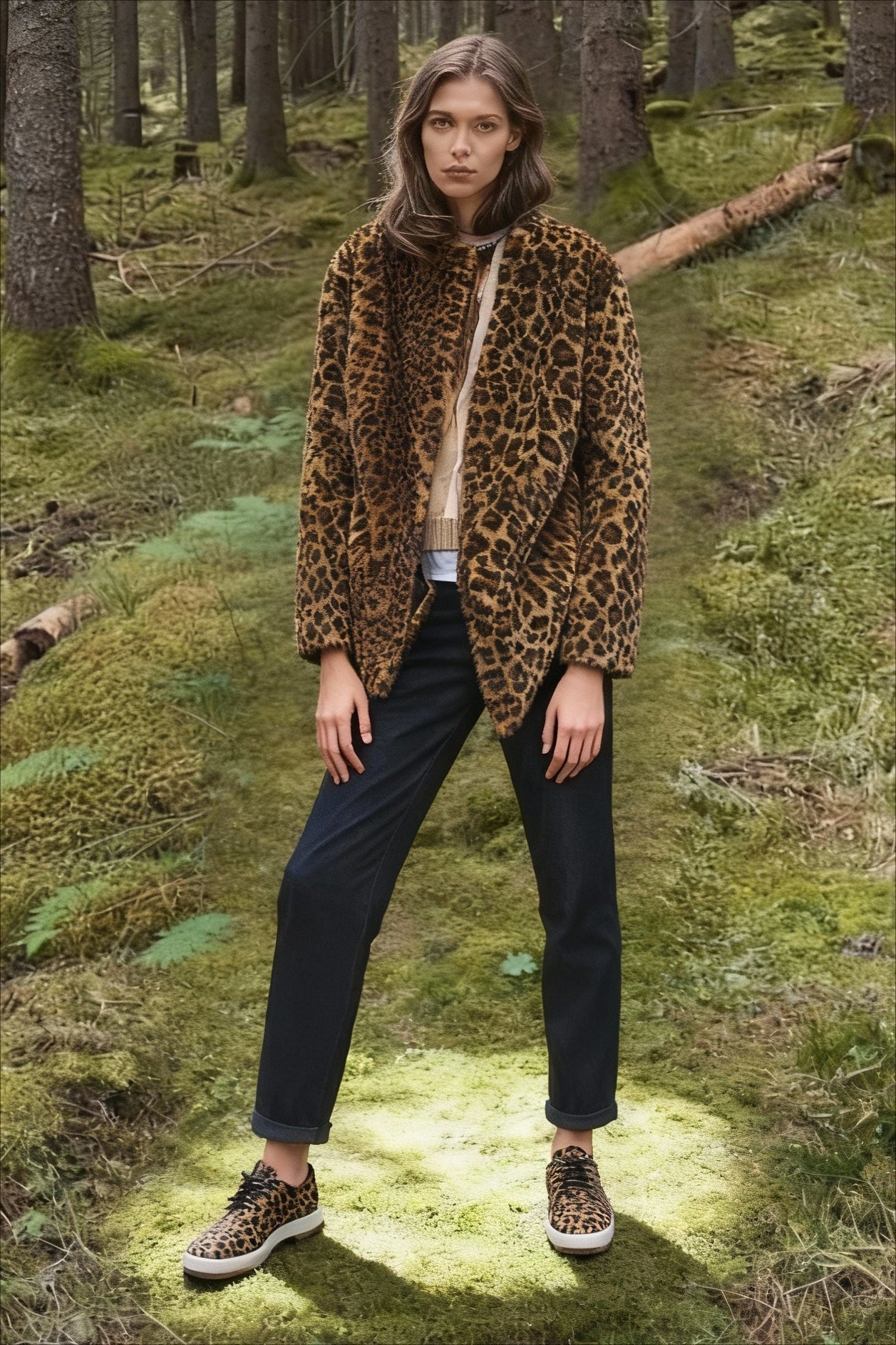 Animal Faux Fur Coat