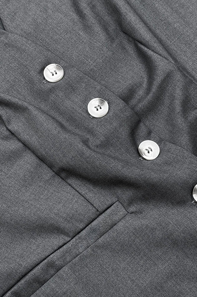 Minimalist Sleeveless V Neck Vest Blazer Pants Two Piece Set
