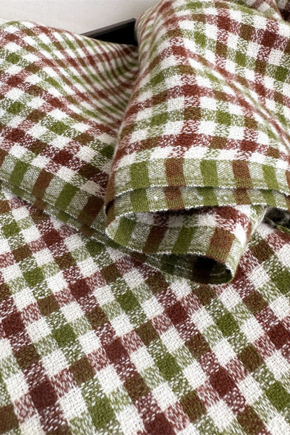Checkered Thermal Shawl Scarf