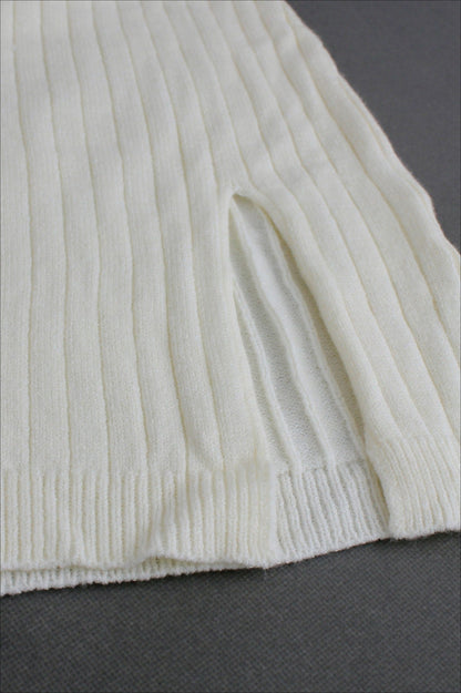 Vestido de punto sin mangas y cuello redondo