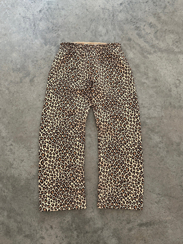 Y2K Leopard Print Hip-Hop Zip Hoodie