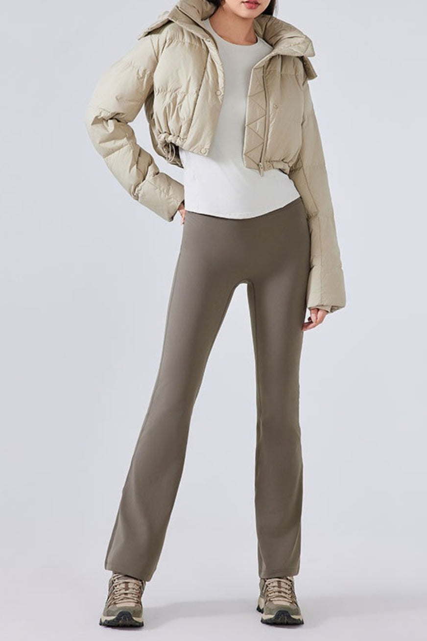 Leggings de yoga acampanados de cintura alta con forro polar