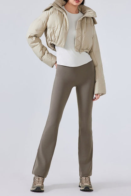 Leggings de yoga acampanados de cintura alta con forro polar