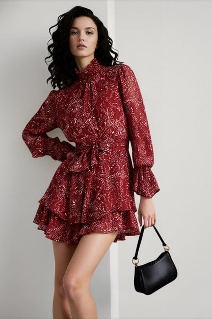 DressBetty - Spring Vintage Perspective Floral Print Dress