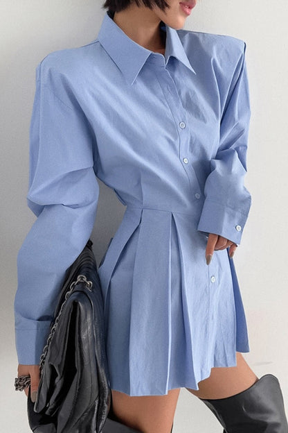 Elegant Cotton Lace Up Blouse