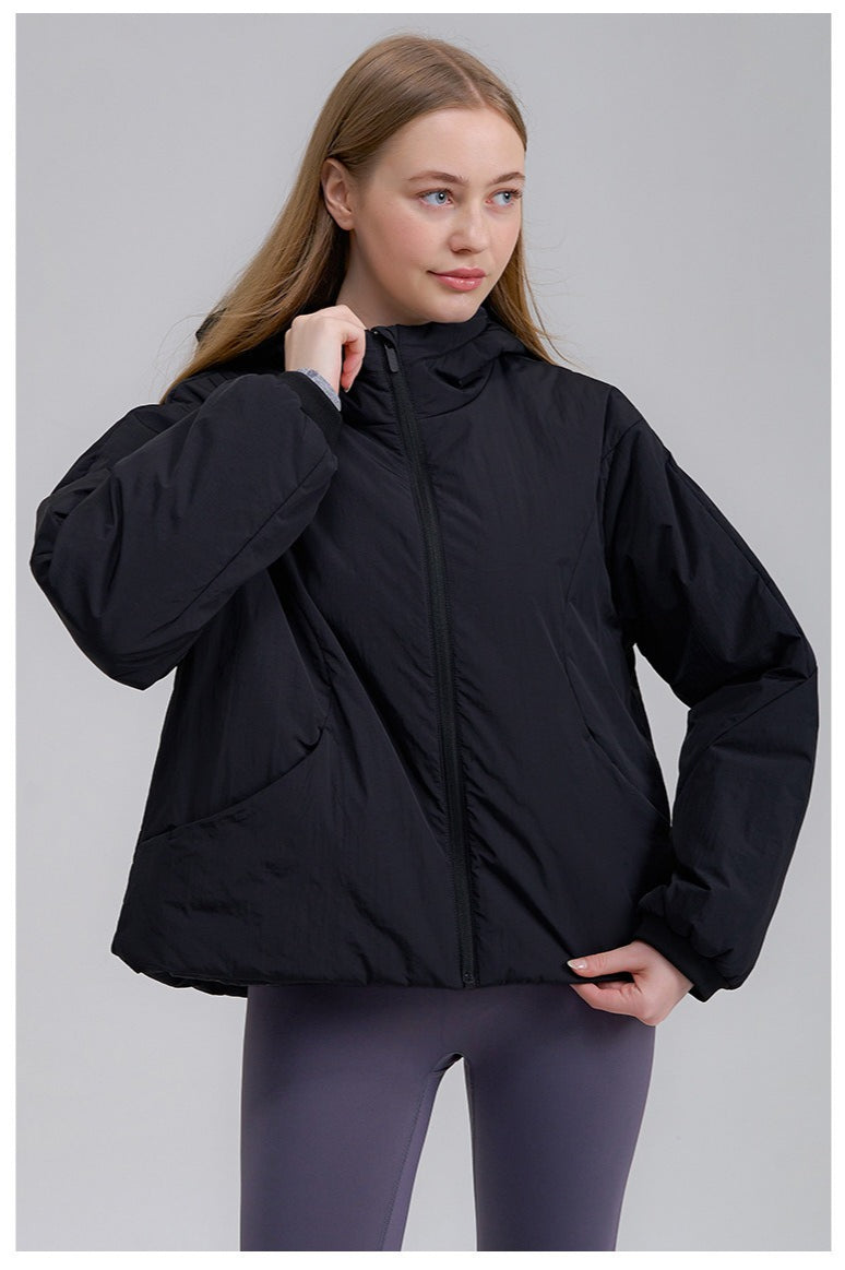 Chaqueta acolchada corta de ajuste holgado