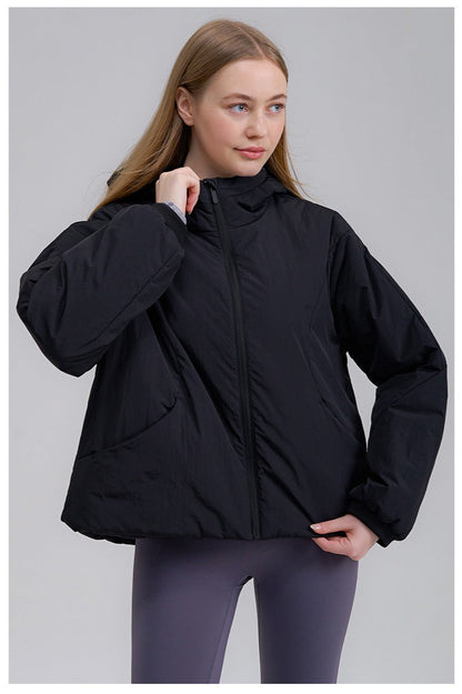 Chaqueta acolchada corta de ajuste holgado