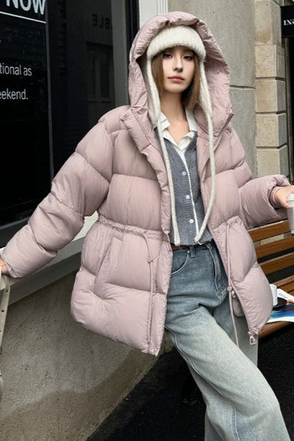 Chaqueta Plumas Premium de Gabardina de Pato Blanco