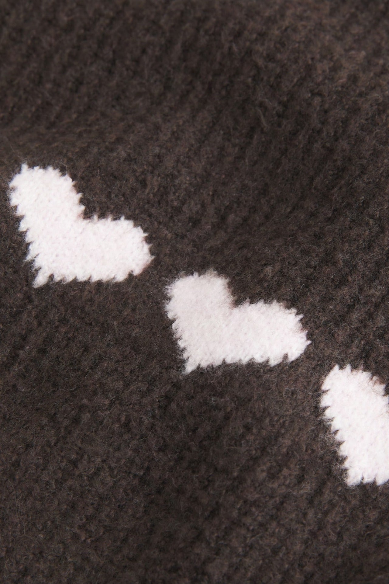 Heart Fair Isle Striped Long Sleeve Knit Sweater